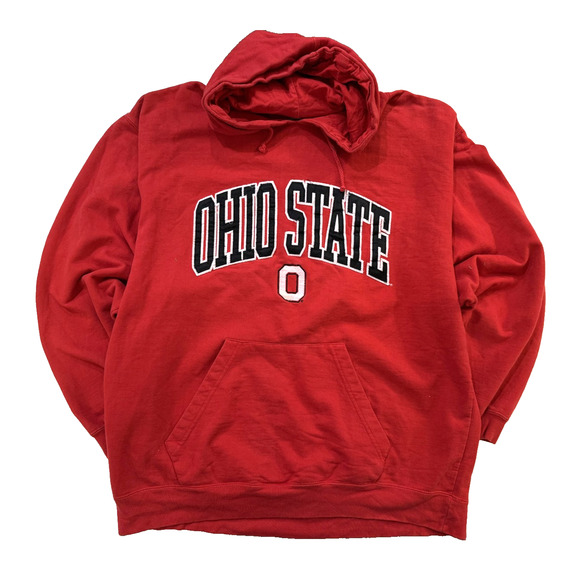 Ohio State Buckeyes Hoodie Sweatshirt Mens 2XL Red NCAA Football Pullover OSU - Picture 1 of 6